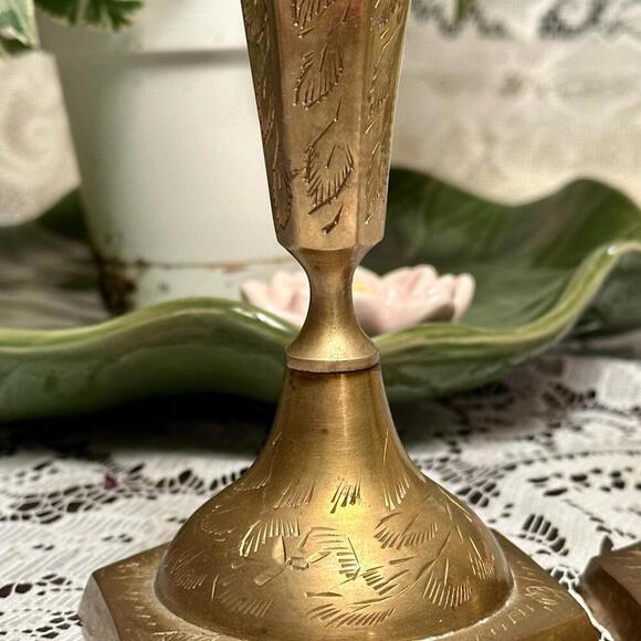 Vintage Elegant Gold Candle Holders - Picture 5 of 9